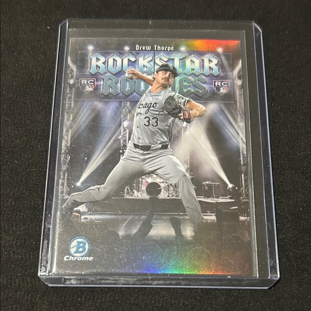 Topps Chrome Rockstar Rookies Baseball Card - Black, Silver, Gray